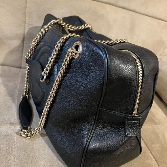 Gucci Soho Chain Zip Shoulder Bag Leather Large - Picture 6 of 13